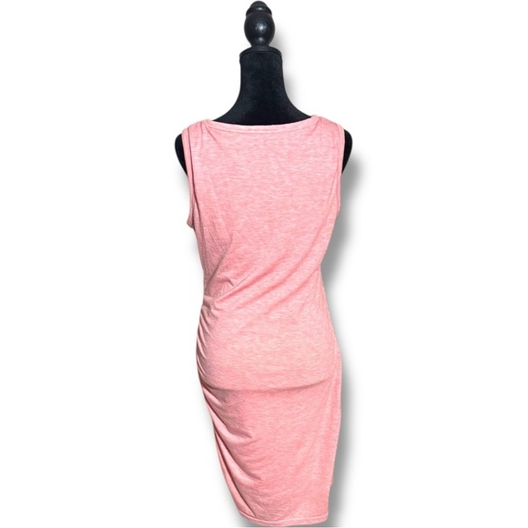 BTFBM Crewneck Rouched Side Pink Sleeveless Mini Dress - Picture 6 of 16